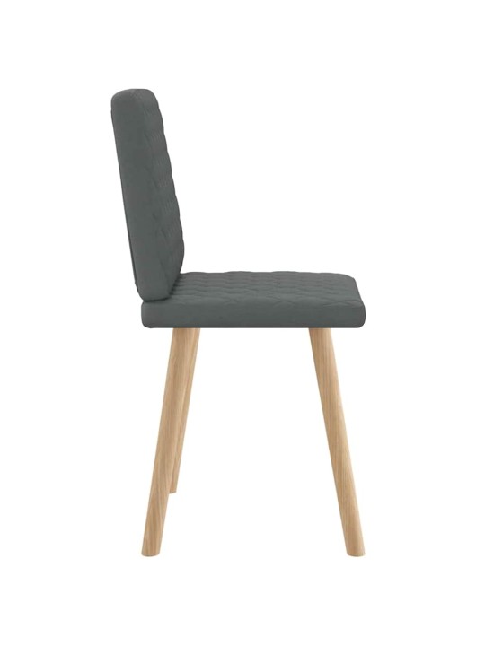 Jídelní židle 2 ks tmavě šedé textil