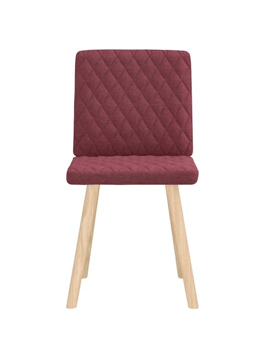 Jídelní židle 2 ks vínové textil