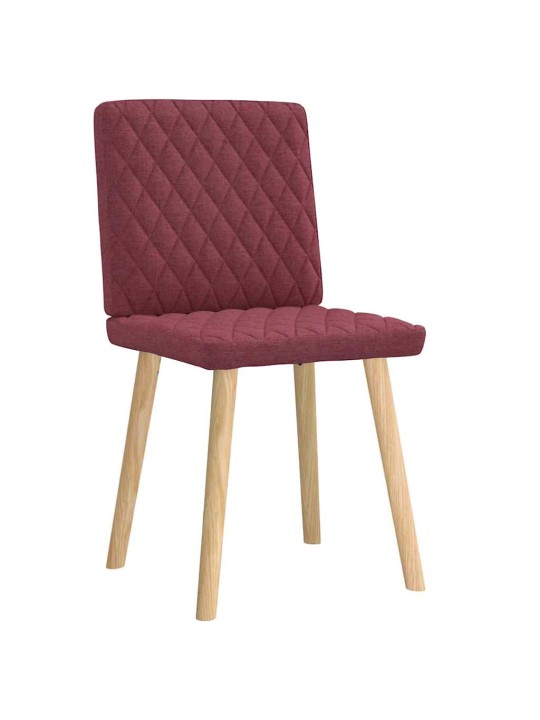 Jídelní židle 2 ks vínové textil