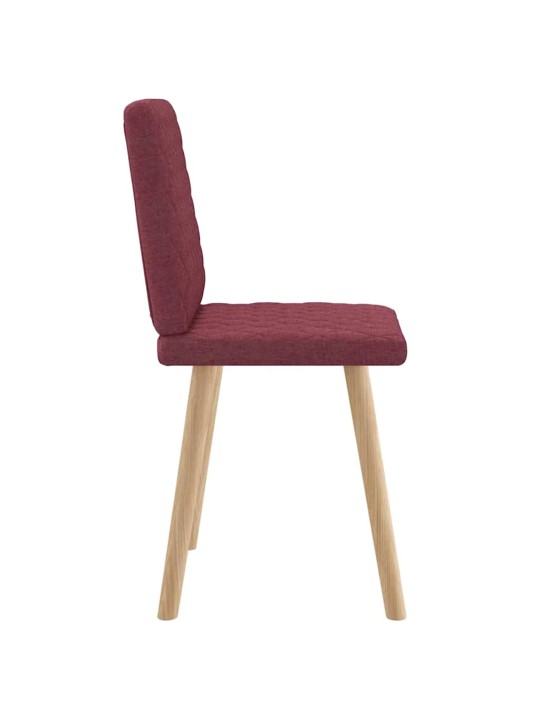 Jídelní židle 2 ks vínové textil