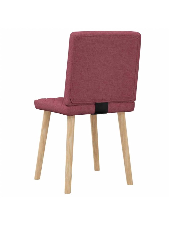 Jídelní židle 2 ks vínové textil