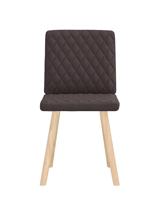 Jídelní židle 2 ks tmavě hnědé textil