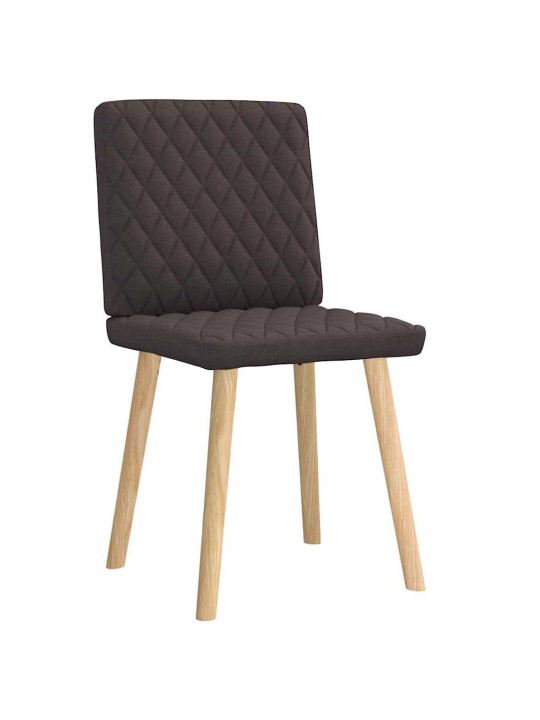 Jídelní židle 2 ks tmavě hnědé textil