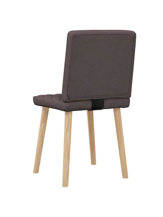 Jídelní židle 2 ks tmavě hnědé textil