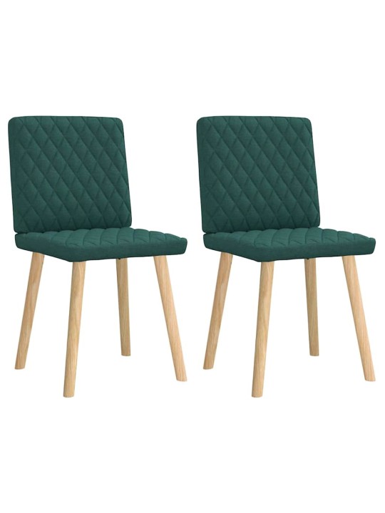 Jídelní židle 4 ks tmavě zelené textil