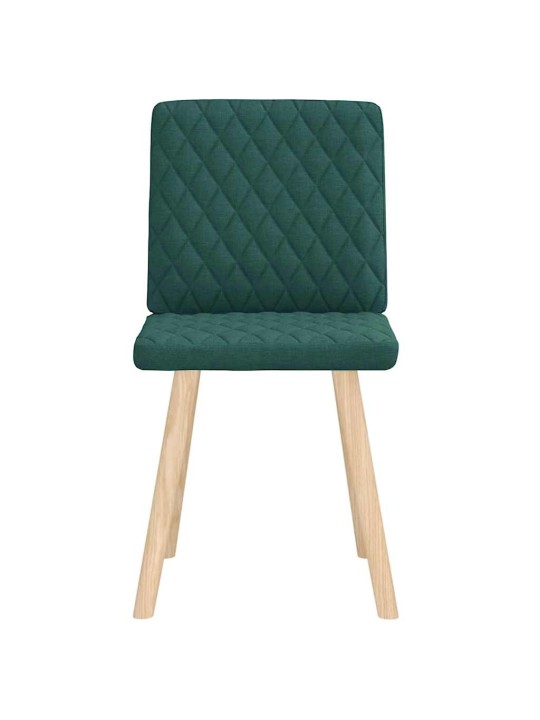 Jídelní židle 4 ks tmavě zelené textil