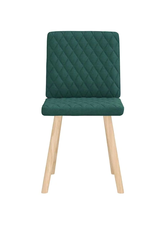 Jídelní židle 4 ks tmavě zelené textil