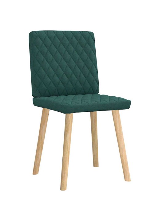 Jídelní židle 4 ks tmavě zelené textil