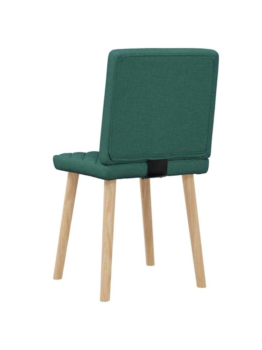 Jídelní židle 4 ks tmavě zelené textil