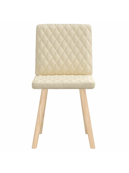Jídelní židle 2 ks krémové textil