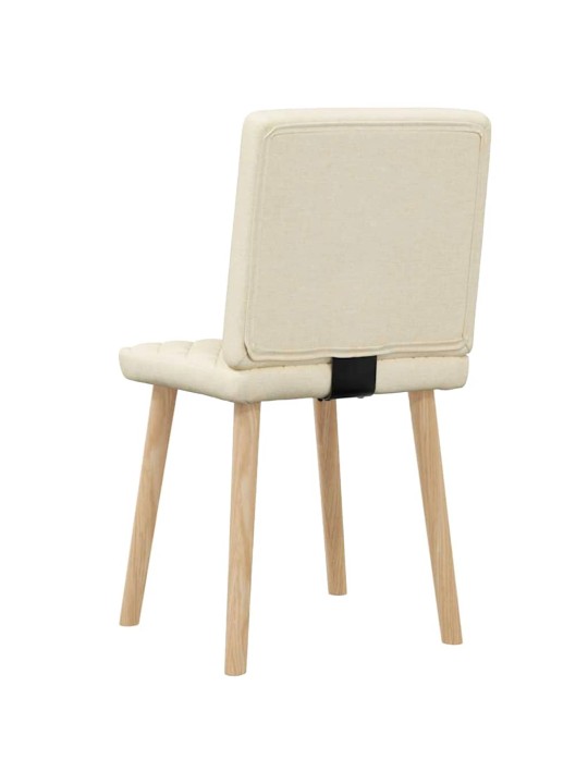 Jídelní židle 2 ks krémové textil