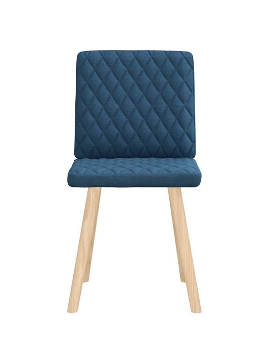 Jídelní židle 2 ks modré textil
