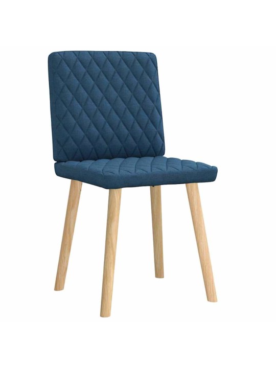 Jídelní židle 2 ks modré textil