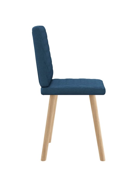 Jídelní židle 2 ks modré textil