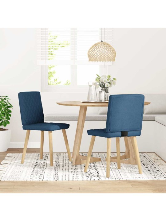 Jídelní židle 2 ks modré textil