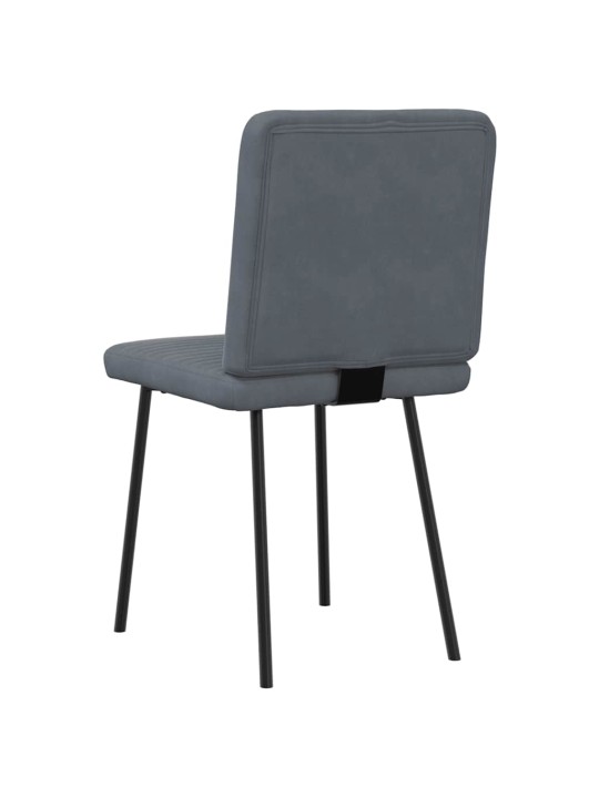 Jídelní židle 2 ks tmavě šedé samet