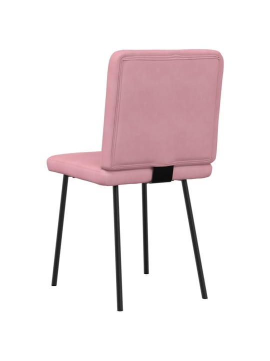 Jídelní židle 2 ks růžové samet