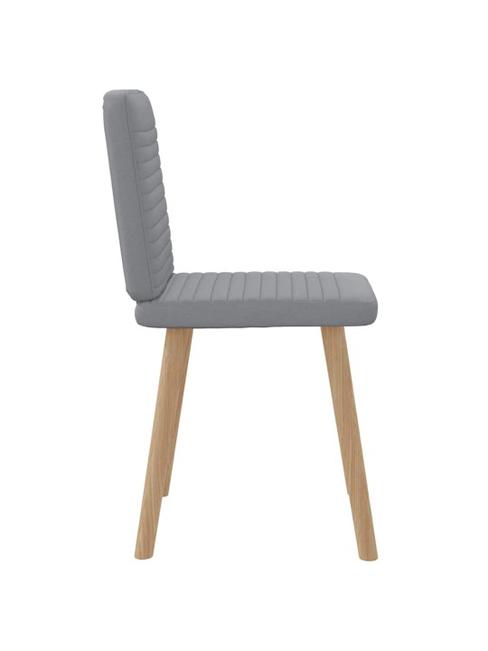 Jídelní židle 2 ks světle šedé textil