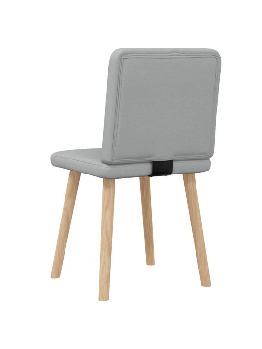 Jídelní židle 2 ks světle šedé textil