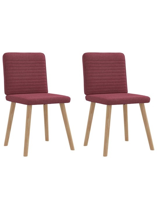 Jídelní židle 2 ks vínové textil