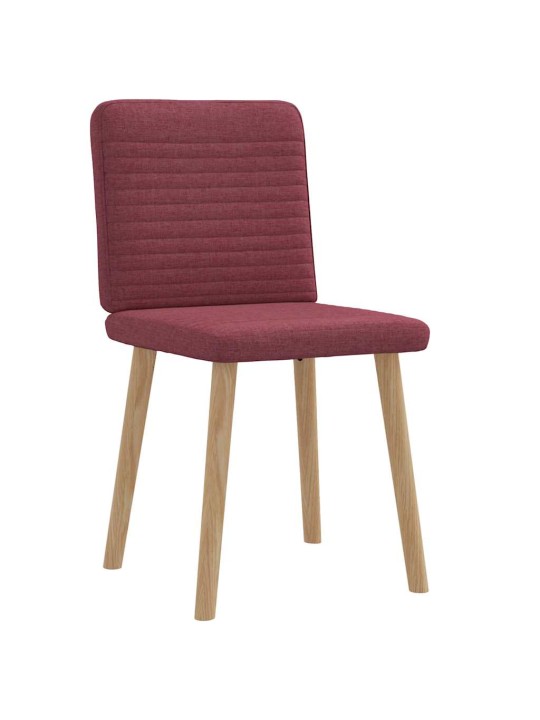 Jídelní židle 2 ks vínové textil