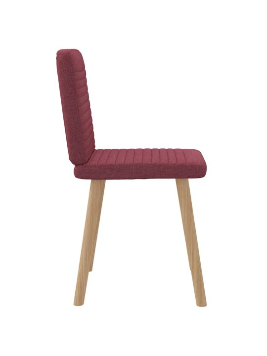 Jídelní židle 2 ks vínové textil