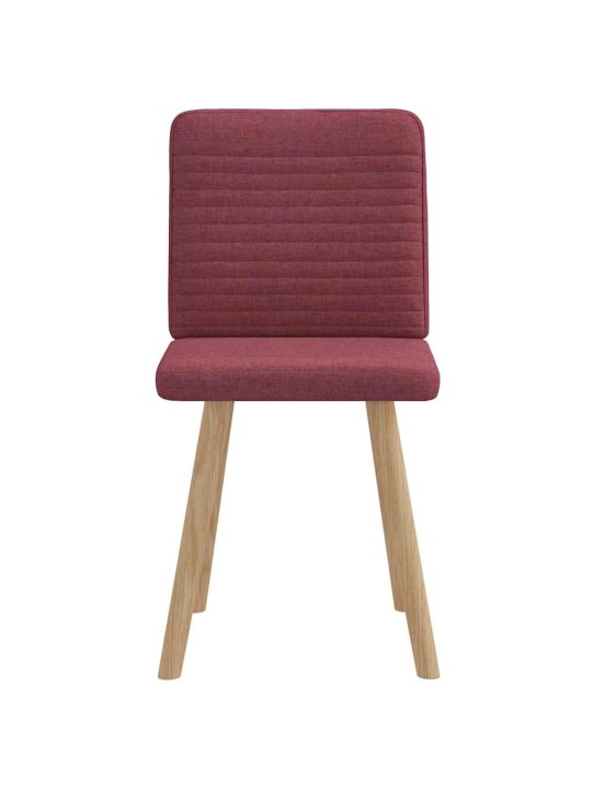 Jídelní židle 2 ks vínové textil