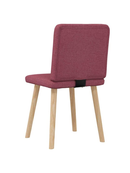Jídelní židle 2 ks vínové textil