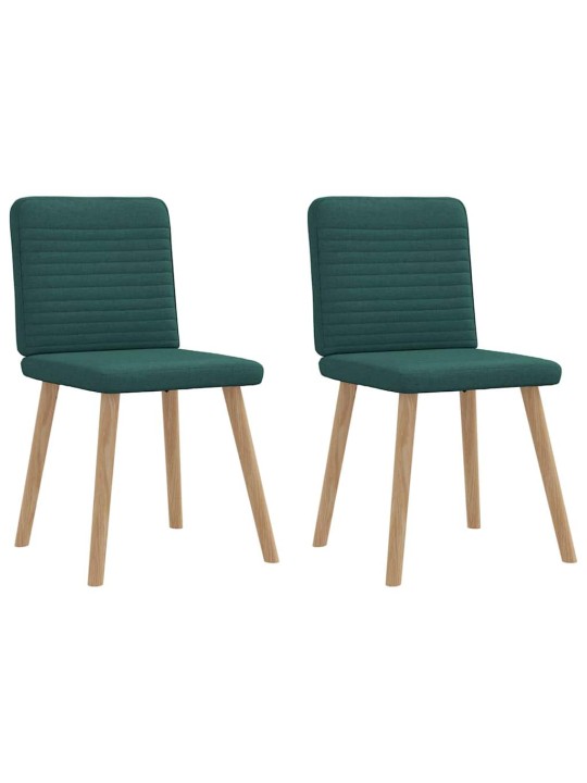 Jídelní židle 4 ks tmavě zelené textil