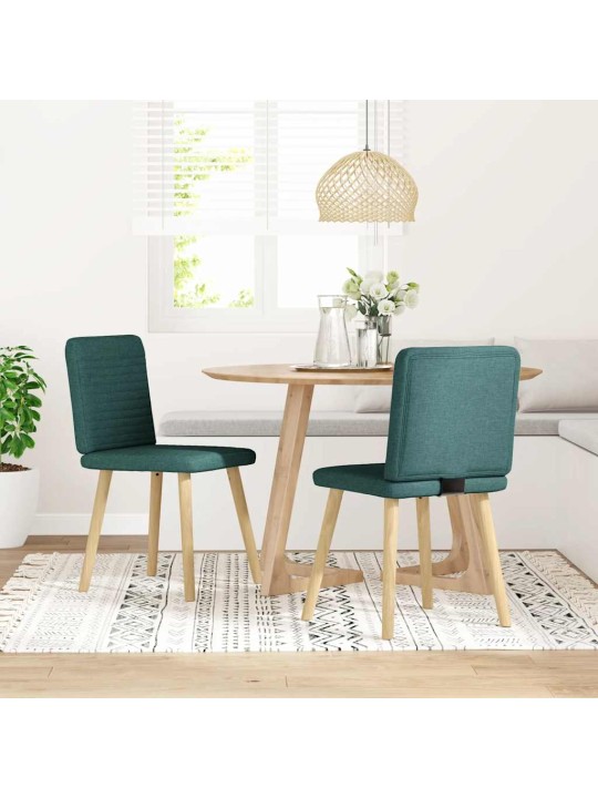 Jídelní židle 4 ks tmavě zelené textil