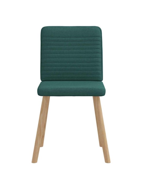 Jídelní židle 4 ks tmavě zelené textil