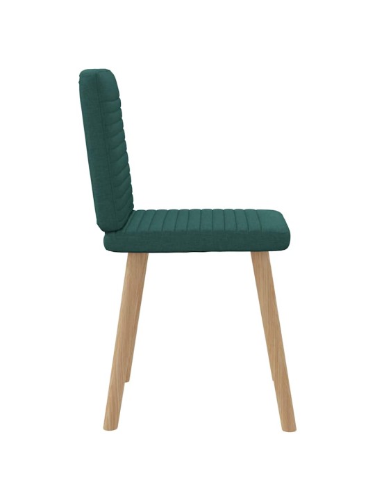 Jídelní židle 4 ks tmavě zelené textil