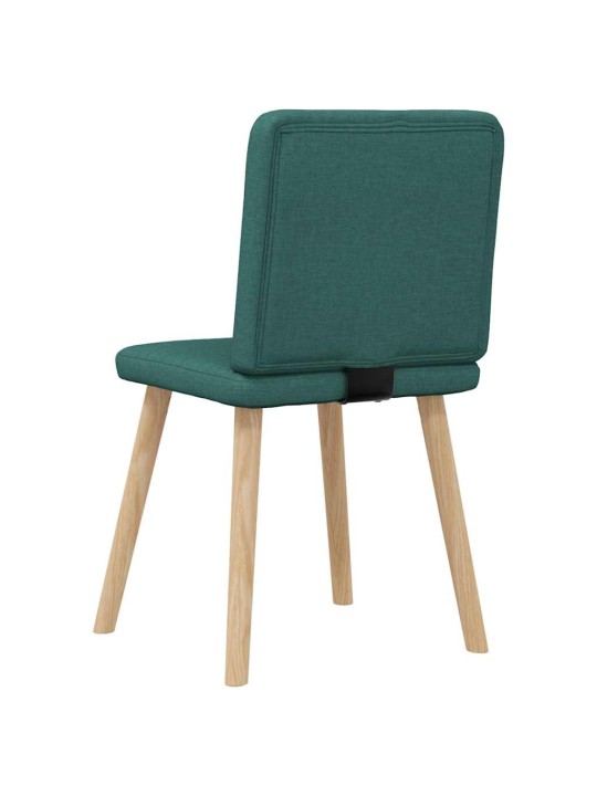 Jídelní židle 4 ks tmavě zelené textil
