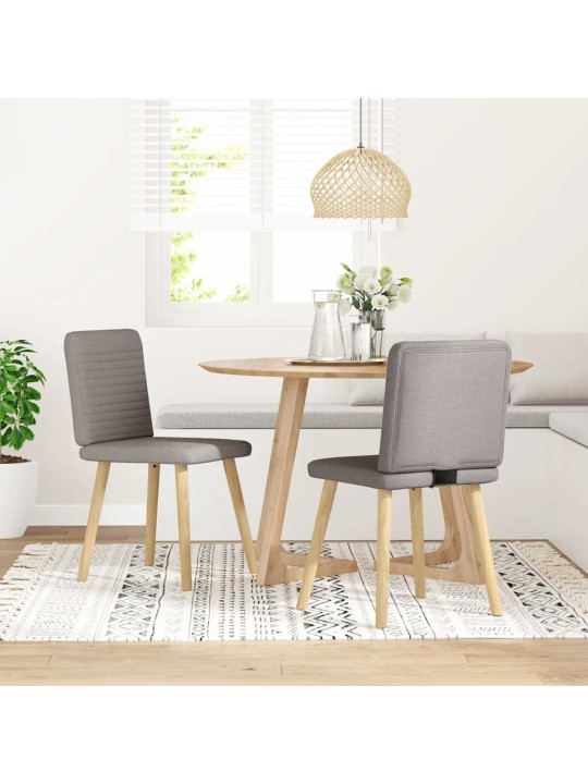 Jídelní židle 2 ks taupe textil
