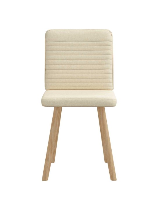 Jídelní židle 2 ks krémové textil