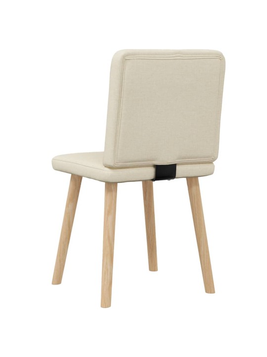 Jídelní židle 2 ks krémové textil