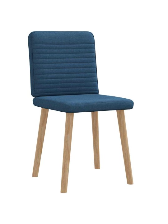 Jídelní židle 2 ks modré textil