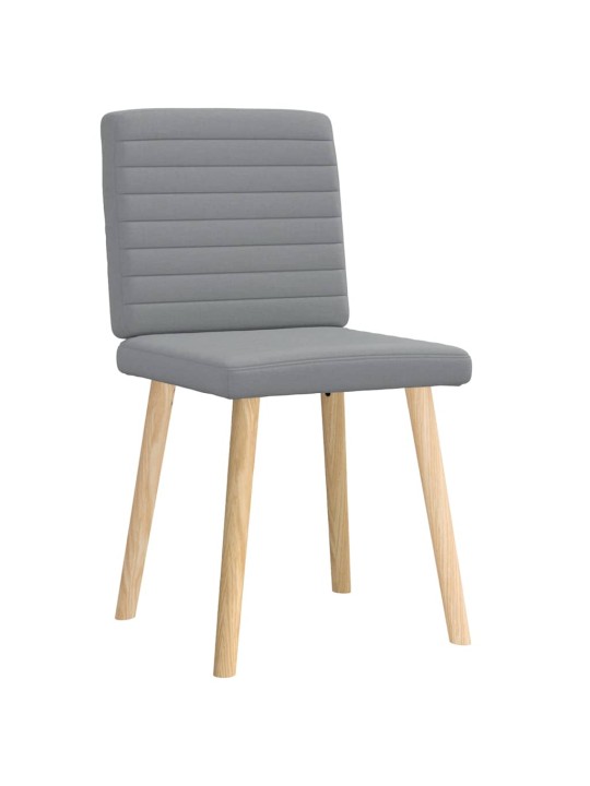 Jídelní židle 2 ks světle šedé textil