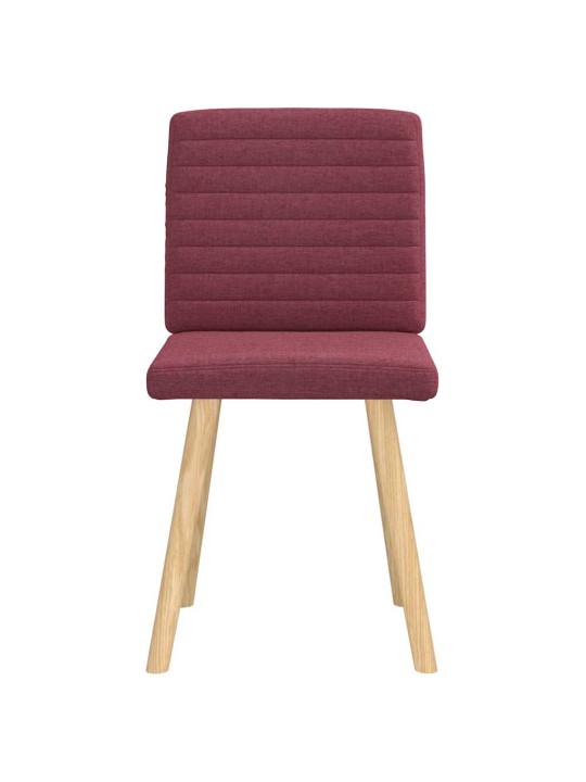 Jídelní židle 2 ks vínové textil