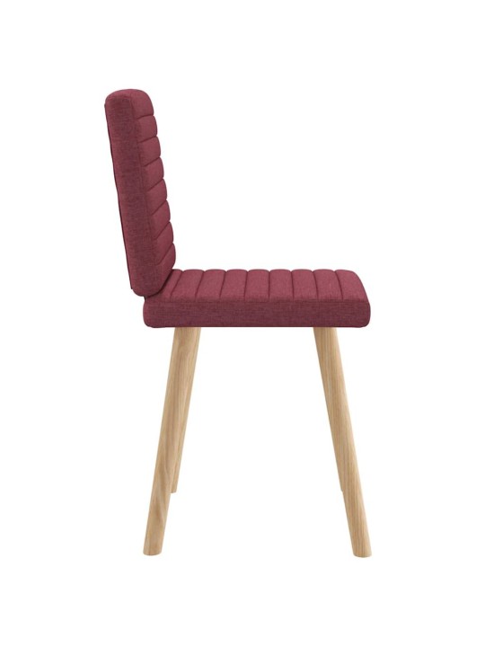 Jídelní židle 2 ks vínové textil