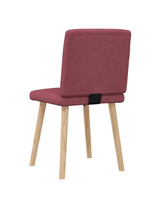 Jídelní židle 2 ks vínové textil