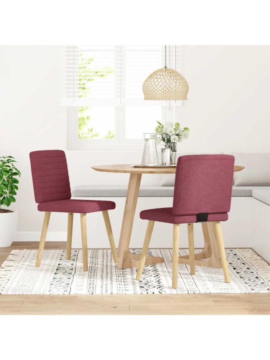 Jídelní židle 2 ks vínové textil