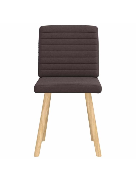 Jídelní židle 2 ks tmavě hnědé textil
