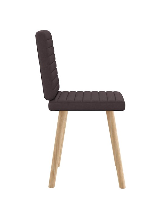 Jídelní židle 2 ks tmavě hnědé textil