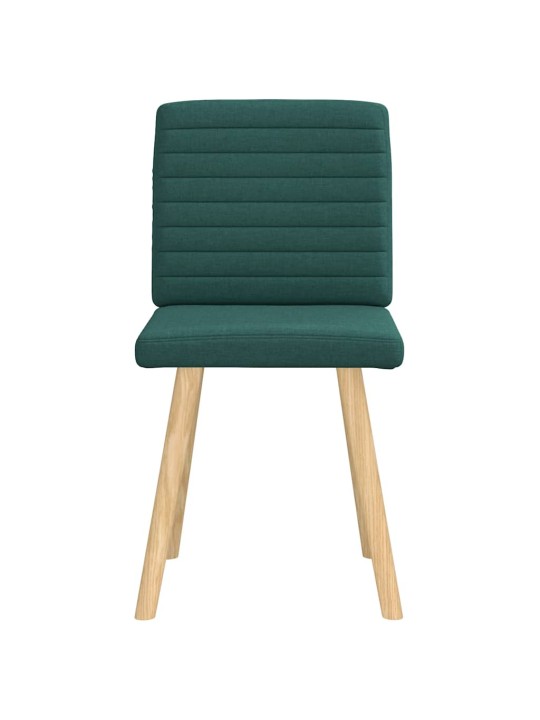 Jídelní židle 4 ks tmavě zelené textil