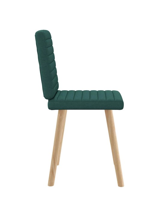 Jídelní židle 4 ks tmavě zelené textil