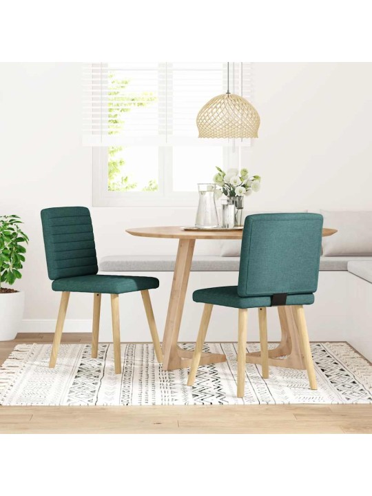 Jídelní židle 4 ks tmavě zelené textil