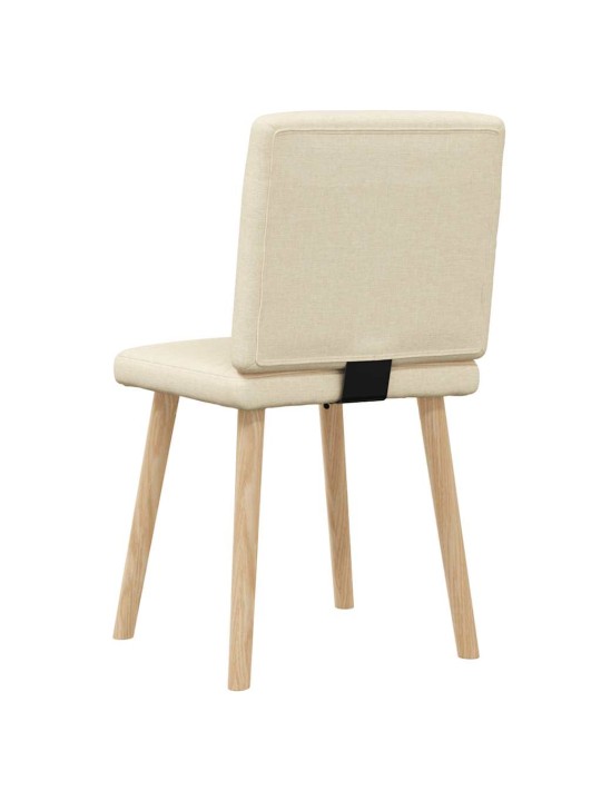Jídelní židle 2 ks krémové textil