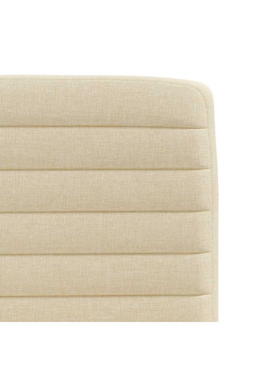 Jídelní židle 2 ks krémové textil