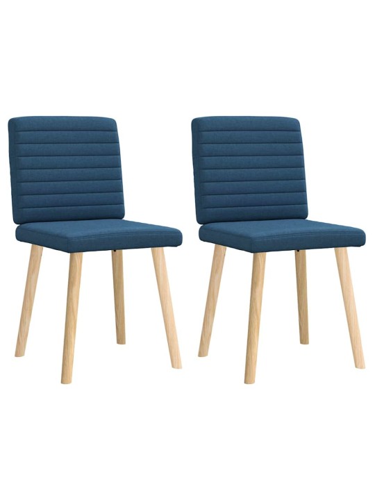 Jídelní židle 2 ks modré textil